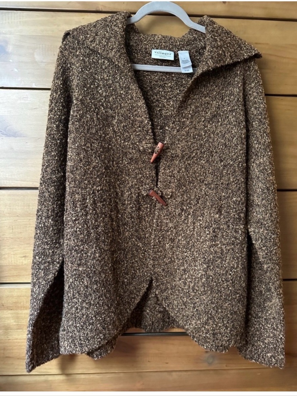 NWOT! Villager Brown Space-Dyed Brown Knit Sweater | 2X